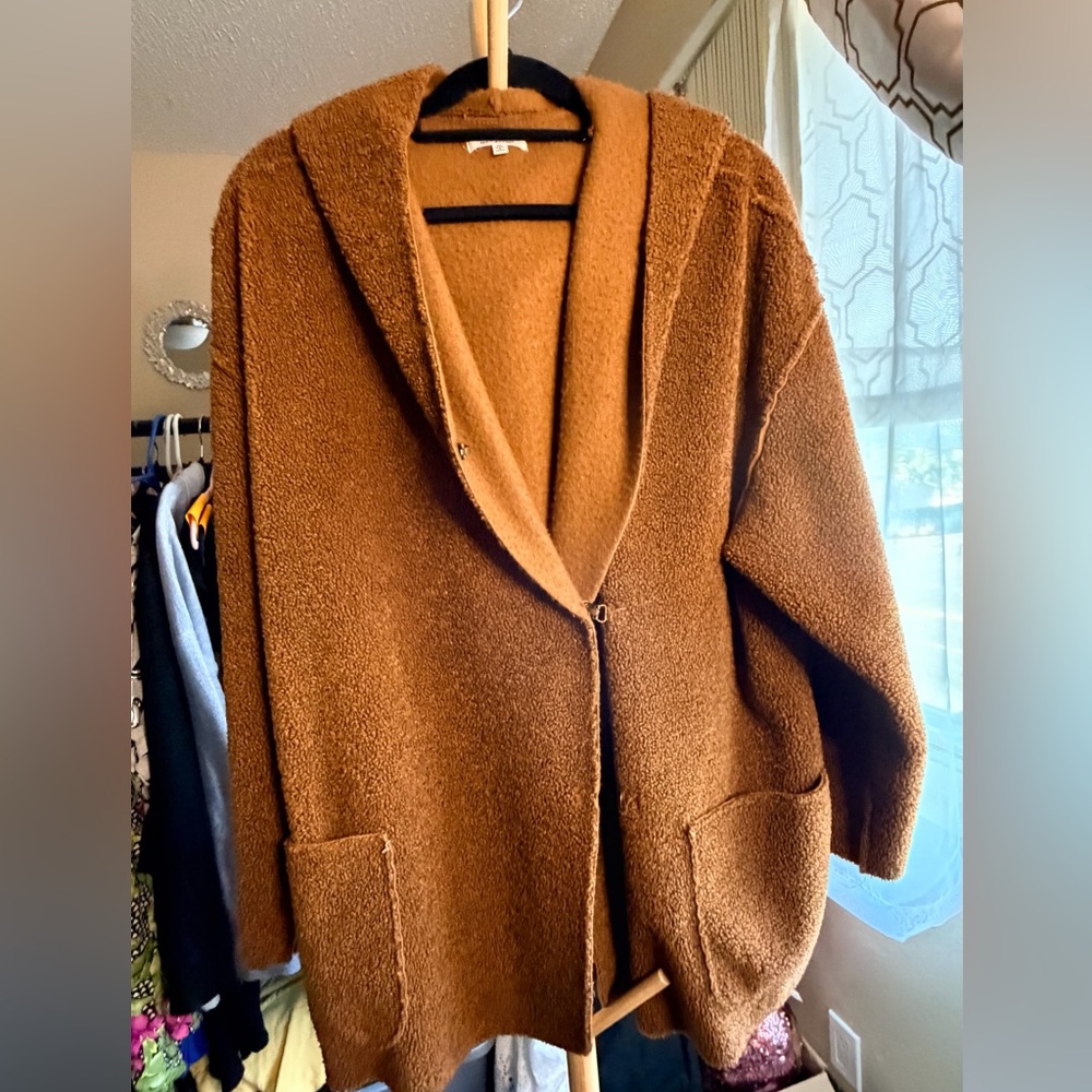 🧣Max Studio Brown Teddy Jacket - Picture 6 of 6